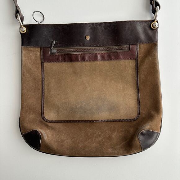 Jerome Leplat VTG Leather Suede Patina Shoulder Tote Messenger Bag - Picture 3 of 9